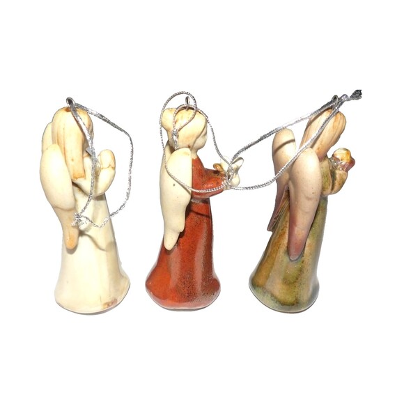 Home Interiors Roma Downey Vintage Retired 3 Ceramic Angel Ornaments in Box - Picture 2 of 6